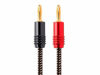Picture of Monoprice - 134311 Premium Braided Speaker Wire 14AWG - With Gold Plated Banana Plug Connectors - Affinity Series, 1 Pack, 20 Feet Black