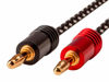 Picture of Monoprice - 134311 Premium Braided Speaker Wire 14AWG - With Gold Plated Banana Plug Connectors - Affinity Series, 1 Pack, 20 Feet Black