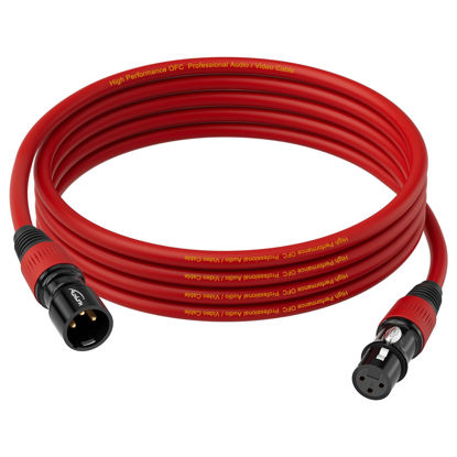 Picture of AuxLink XLR Cables 3ft, Microphone Cable Male to Female Gold-Plated 3 Pins Speaker Cable - 1Pack