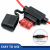 Picture of 10 Pack 16 AWG Inline Fuse Holder - 12 Volts Fuse Holder for 10A Blade Fuse