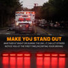 Picture of XRIDONSEN Emergency Dash Strobe Lights Safety Flashing Warning Hazard Interior Front/Rear Windshield Deck Split Lights w/Suction Cups for Volunteer Firefighter Police Vehicles Trucks (2x14 inch, Red)