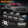 Picture of XRIDONSEN Emergency Dash Strobe Lights Safety Flashing Warning Hazard Interior Front/Rear Windshield Deck Split Lights w/Suction Cups for Volunteer Firefighter Police Vehicles Trucks (2x14 inch, Red)