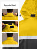 Picture of SaphiRose Men's Rain Suit High Visibility Reflective Work Rain Jacket Pants for All Sport Farm Fishing Motorcycle (Black/Yellow,Medium)