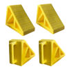 Picture of HOXWELL Polyfoam Wheel Chocks Premium, Heavy Duty Camper Vehicle Wedge Design with Black Rubber Bottom Chocks for Travel Trailers, Truck, Car, RV Yellow 4 Pcs
