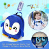 Picture of Accmor Toddler Harness Backpack Leash, Cute Penguin Kid Backpacks with Anti Lost Wrist Link, Mini Child Backpack Harness Leashes Walking Wristband Rope Travel Bag Harness Rein for Baby Girls (Blue)