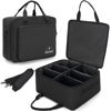 Picture of IBVIVIC 6 Par 5/16'' Padded Spotlight Bag Stage Lighting Storage Bag for 6 Par Lights Bag with Dividers, Handle, Straps