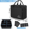 Picture of IBVIVIC 6 Par 5/16'' Padded Spotlight Bag Stage Lighting Storage Bag for 6 Par Lights Bag with Dividers, Handle, Straps