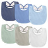 Picture of Kwelife gift Muslin Baby Bibs 6-Pack Baby Drool Bandana Bibs for Unisex Baby Girls Boys Toddlers Drooling and Teething Classic Blue