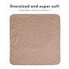 Picture of Konssy 2 Pack Muslin Hooded Baby Towels for Newborn Soft 100% Cotton Baby Bath Towel with Hood for Baby, Infant Ultra Absorbent, Baby Stuff Baby Bath Shower Gifts (Cream, Camel,30" x 30")
