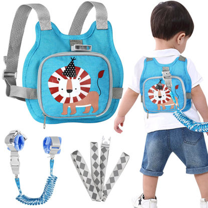 Picture of Toddler Harness Leash+ Anti Lost Wrist Link, Accmor Adorable Lion Baby Harness with Leash, Collapsible Child Anti Lost Leash Cute Kid Harness Belt Strap - Keep Kids & Babies Close While Walking