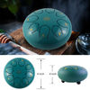 Picture of Eavnbaek Steel Tongue Drum 6 Inch 8 Note Steel Hand Drum with Bag, Music Book, Drumsticks, Mallet Holder and Finger Paddles, for Camping, Meditation or Yoga (Moss Blue)