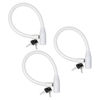 Picture of Urban August Child-Proof Refrigerator Lock with Keys - Cable Lock for French Door Fridge, Bike, Stroller, & Helmet - Cabinet Lock for Kids & Adults (Regular, White, 3 Pack Keyed Alike)