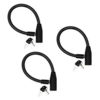 Picture of Urban August Child-Proof Refrigerator Lock with Keys - Cable Lock for French Door Fridge, Bike, Stroller, & Helmet - Cabinet Lock for Kids & Adults (Small, Black, 3 Pack Keyed Alike)
