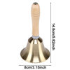 Picture of Extra Loud Solid Brass Hand Call Bell with Wooden Handle