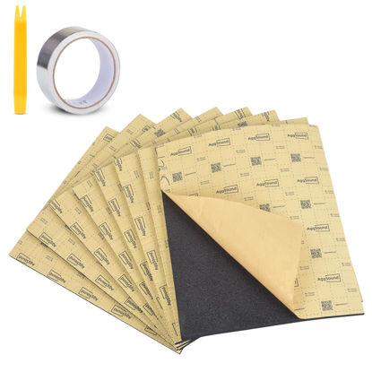 Picture of AggSound 394mil 10sqft Thickened Sound Deadener for Cars - Auto Sound Deadening - Closed Cell Foam Noise Deadening Material - Heat Hood Shield Insulation Dampening Mat