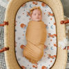 Picture of Stretch Fitted Bassinet Sheet Set BROLEX 2 Pack Cradle Sheets for Bassinet Pad/Mattress,Unisex Boys Girls,Ultra Soft,Starry Fox