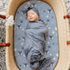 Picture of Stretch Fitted Bassinet Sheet Set BROLEX 2 Pack Cradle Sheets for Bassinet Pad/Mattress,Unisex Boys Girls,Ultra Soft,Starry Fox