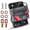 Picture of Erayco 60 Amp Circuit Breaker with Manual Reset Waterproof Inline Fuse Inverter for Marine Trolling Motors Boat ATV Manual Power, Suface Mount, 12V-48V DC