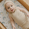 Picture of Stretch Fitted Bassinet Sheet Set BROLEX 2 Pack Cradle Sheets for Bassinet Pad/Mattress,Unisex Boys Girls,Ultra Soft,Rainbow Stars