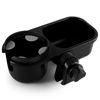 Picture of Accmor 2 in 1 Stroller Tray, Stroller Cup Holder Snack Tray, Non-Slip Grip Clip Stroller Accessory Stroller Tray Compatible with Uppababy, Nuna, Doona Strollers Max 1.7'', Black
