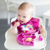 Picture of Bumkins Baby Utensils Set, Chewtensils Silicone Spoons for Dipping, Self-Feeding, Baby Led Weaning, Trainer Learning, First Stage Eating, Soft Practice Fork and Spoon, Babies 6 Months, Fuchsia