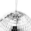 Picture of Suwimut 4 Pack Mirror Disco Ball, 6 Inch Cool and Fun Silver Hanging Party Disco Ball with Attached String for a Party or Dj Light Effect, Party Decorations, Home Decorations, Stage Props