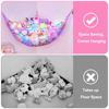 Picture of Basumee Stuffed Animals Net or Hammock with LED Light Hanging Toy Net Hammock for Stuffed Animals Storage Stuff Animals Hammocks for Nursery Kids Room with Remote Control, 8 Kinds of Lights(Pack of 1)