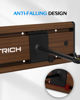 Picture of STRICH Guitar Wall Mount Hangers for Multiple Guitars, Holds 5 Guitars, Walnut Wood Grain, Strong Aluminum Metal Guitar Stand Rack Bass Holder, Adjustable Instruments Display Set, SMH-05W