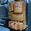 Picture of Universal Tactical Car Seat Back Organizer Bag Tactical Molle Vehicle Organizers Panel Vehicle Protector Organizers with 5 Detachable Pouches for Car Truck Ford Jeep (Upgraded-A-Khaki)