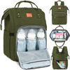 Picture of KeaBabies Baby Diaper Bag Backpack - Baby Bag for Boys, Girls, Waterproof Multi Function Baby Backpack, Large Diaper Bags for Baby Girl, Baby Boy, Travel Diaper Bag with Changing Pad(Dark Olive)