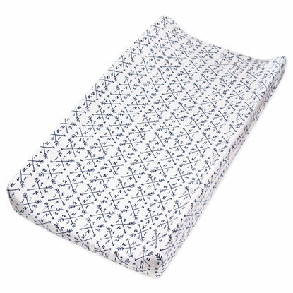 Picture of HonestBaby Organic Cotton Changing Pad Cover, Compass, One Size
