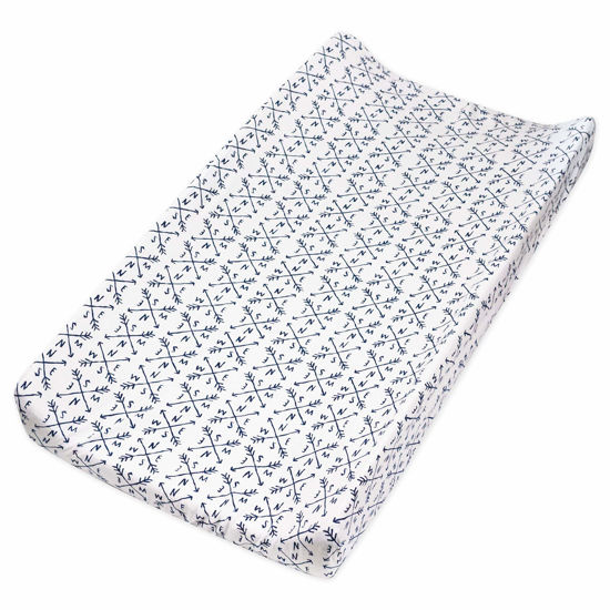 Picture of HonestBaby Organic Cotton Changing Pad Cover, Compass, One Size