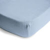 Picture of mushie Extra Soft Muslin Fitted Mini Crib Sheet | 24"x 38" (Baby Blue)