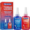 Picture of Thread Lock 50ml Blue and 50ml Red, Medium and Strong Strength Threadlocker, Thread Locker for Nuts, Bolts, Metal Fasteners to Against Losening and Seal, Blue and Red