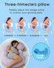 Picture of QUEEN ROSE Cooling Pregnancy Pillows,E Shaped Full Body Pillow for Sleeping, with Pregnancy Wedge Pillow for Belly Support, 60 Inch Maternity Pillow for Side Sleeper, Cooling Rayon Cover, Purple