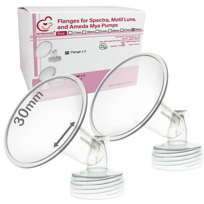 Picture of Nenesupply 2pc 30mm Flanges Compatible with Spectra S1 Spectra S2 Synergy Gold Breastpumps Replacement to Spectra Pump Parts and Spectra Flange Replace Spectra S2 Parts and Spectra 30mm