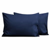 Picture of FLXXIE 2 Pack Microfiber Toddler Pillowcases, 14x20 Inches Fits Baby Pillow Sized 12x16, 13x18 or 14x20, Soft and Cozy Small Travel Pillow Covers with Envelope Closure, Navy