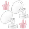 Picture of Maymom Pump Part Compatible with Spectra/Ameda Luna Pumps, Syngery Gold; Incl Wide Mouth Flange 17 mm 2nd Gen. Pink Valve; Not Original Spectra Flange; Replaces Spectra S1 S2, Plus Shield, Accessories