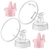 Picture of Maymom Pump Part Compatible with Spectra/Ameda Luna Pumps, Syngery Gold; Incl Wide Mouth Flange 24 mm 2nd Gen. Pink Valve; Not Original Spectra Flange; Replaces Spectra S1 S2, Plus Shield, Accessories