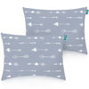Picture of Toddler Pillow for Sleeping, Kid Pillow 14" x 19" for Small Travel Bed, Nap Pillow for Crib, Soft & Skin-Friendly Small Pillows for Sleeping, Toddler Use Only, Age 2 to 5 (Grey Arrow)