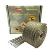 Picture of LEDAUT Heat Shield Insulation with Ties for Pipe 16' Roll Titanium Motorcycle Exhaust Tape Thermal Protection