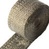 Picture of LEDAUT Heat Shield Insulation with Ties for Pipe 16' Roll Titanium Motorcycle Exhaust Tape Thermal Protection