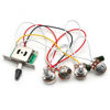 Picture of SAPHUE Guitar Wiring Harness, Guitar Prewired Harness Humbucker Wiring Harness Prewired Jack 2T1V 5 Way Chrome Box Toggle Switch 500K Pots for FD Replacement Guitar(5 Way Switch 2T1V)
