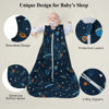 Picture of david's kids 3 Pack Micro Fleece Baby Sleep Sack 0-6 Months, Soft Baby Wearable Blankets with 2-Way Zipper, Comfy Sleeping Bags for Infant Newborn Boys Girls Neutral, Small Size, Space