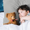 Picture of Biloban Organic Cotton Toddler Pillowcase 2 Pack, (Pillowcase Only) Kids Pillowcase for Sleeping Fit Pillow Sized 13"x 18" or 14"x19", Envelope Travel Pillowcase for Girl Boy, Gray&Navy Blue
