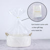Picture of Yimi's Dream Gift Baskets Empty, Small Basket for Organizing, White Cotton Rope Basket with Handle for Decor, Baby Cat Dog Toy (Oval, 12"x 8"x 5" )