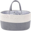 Picture of ABenkle Baby Diaper Caddy, Nursery Storage Bin and Car Organizer for Diapers Wipes, Cotton Rope Basket Changing Table Caddy