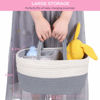 Picture of ABenkle Baby Diaper Caddy, Nursery Storage Bin and Car Organizer for Diapers Wipes, Cotton Rope Basket Changing Table Caddy