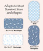Picture of Cambria Baby 100% Organic Cotton Jersey Fitted Bassinet Sheets for Boy. 3 Pk Adapts to Oval, Hourglass & Rectangle Shaped Bassinet Pads. Fits Halo, Snoo, Graco, and Most other Standard Size Bassinets.