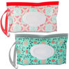 Picture of FEBSNOW 2 Pack Baby Wipe Pouch, Portable Wet Wipe Holder Container, Reusable and Refillable Travel Wet Wipes Dispenser Case